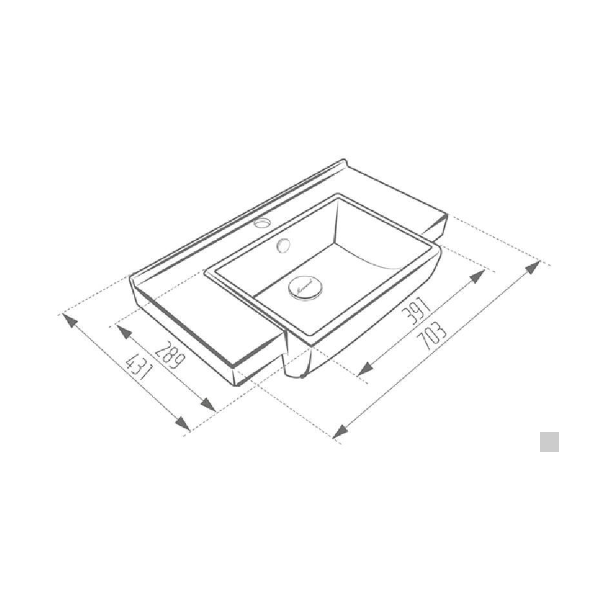 روشویی روکابینتی مروارید مدل رومینا ۷۰